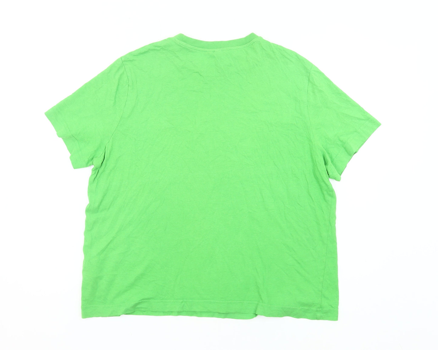 Av.Bon Atelier Women’s Green L Basic Cotton T-Shirt Paris Embroidery