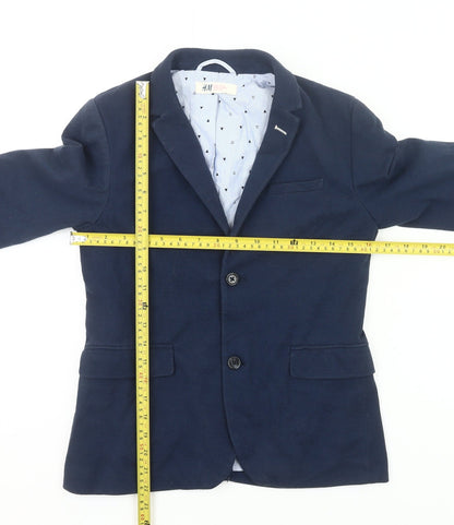 H&M Boys Blue Suit Jacket 10 Years Notch Lapel Single-Breasted Formal