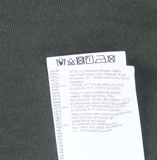 Just Cavalli Men’s Green XL Pullover Logo Sweatshirt Crew Neck
