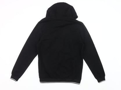 Jameson Carter Mens Black Pullover Hoodie M Logo Print Hooded