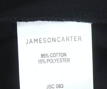 Jameson Carter Mens Black Pullover Hoodie M Logo Print Hooded