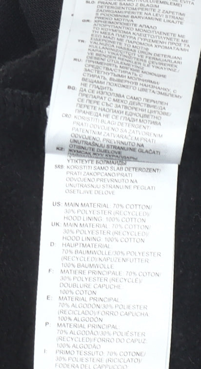 Adidas Womens Black Full Zip Hoodie Sweatshirt UK 12-14 M