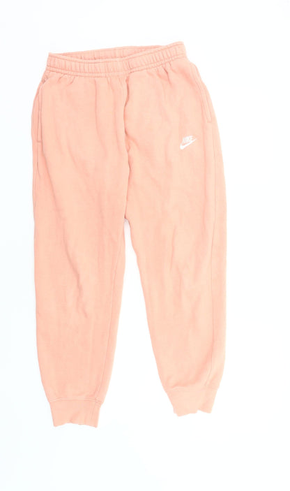 Nike Womens Pink Jogger Sweatpants Size S Fleece Casual Trousers