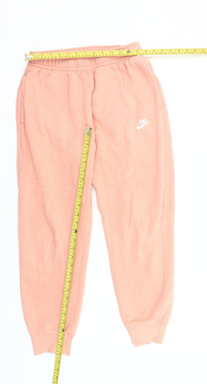 Nike Womens Pink Jogger Sweatpants Size S Fleece Casual Trousers