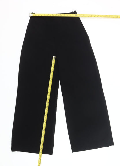 GFLOCK Women’s Black Wide-Leg High Rise Trousers Size 8