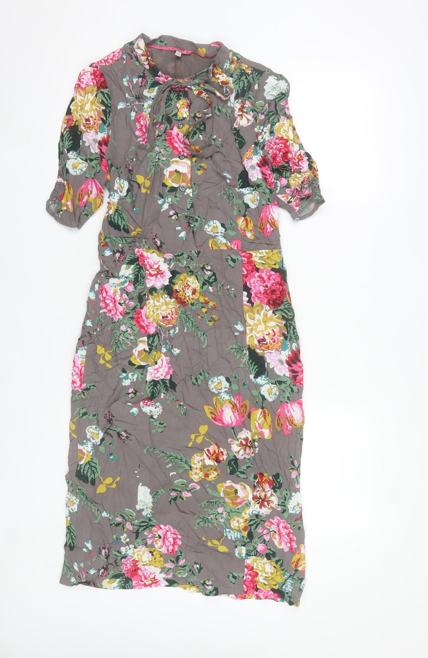 Joules Womens Floral Shirt Dress Size 8 Multicoloured Viscose