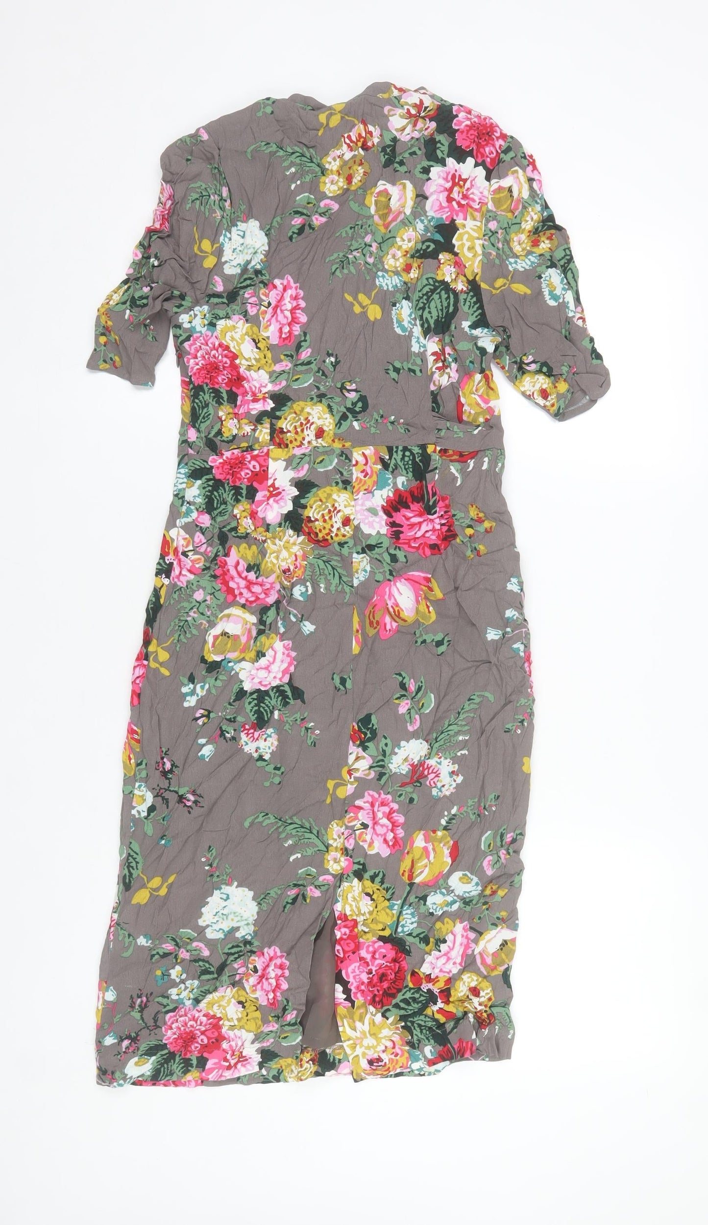 Joules Womens Floral Shirt Dress Size 8 Multicoloured Viscose