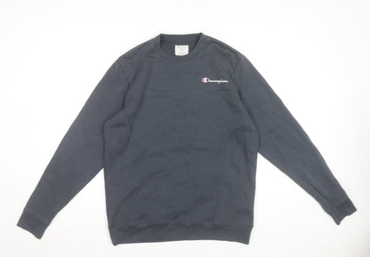 Mens UK Size M Champion Black Pullover Sweatshirt