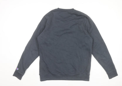 Mens UK Size M Champion Black Pullover Sweatshirt
