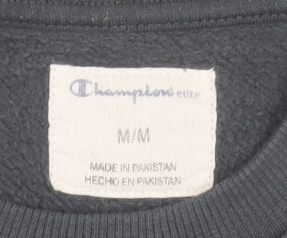 Mens UK Size M Champion Black Pullover Sweatshirt