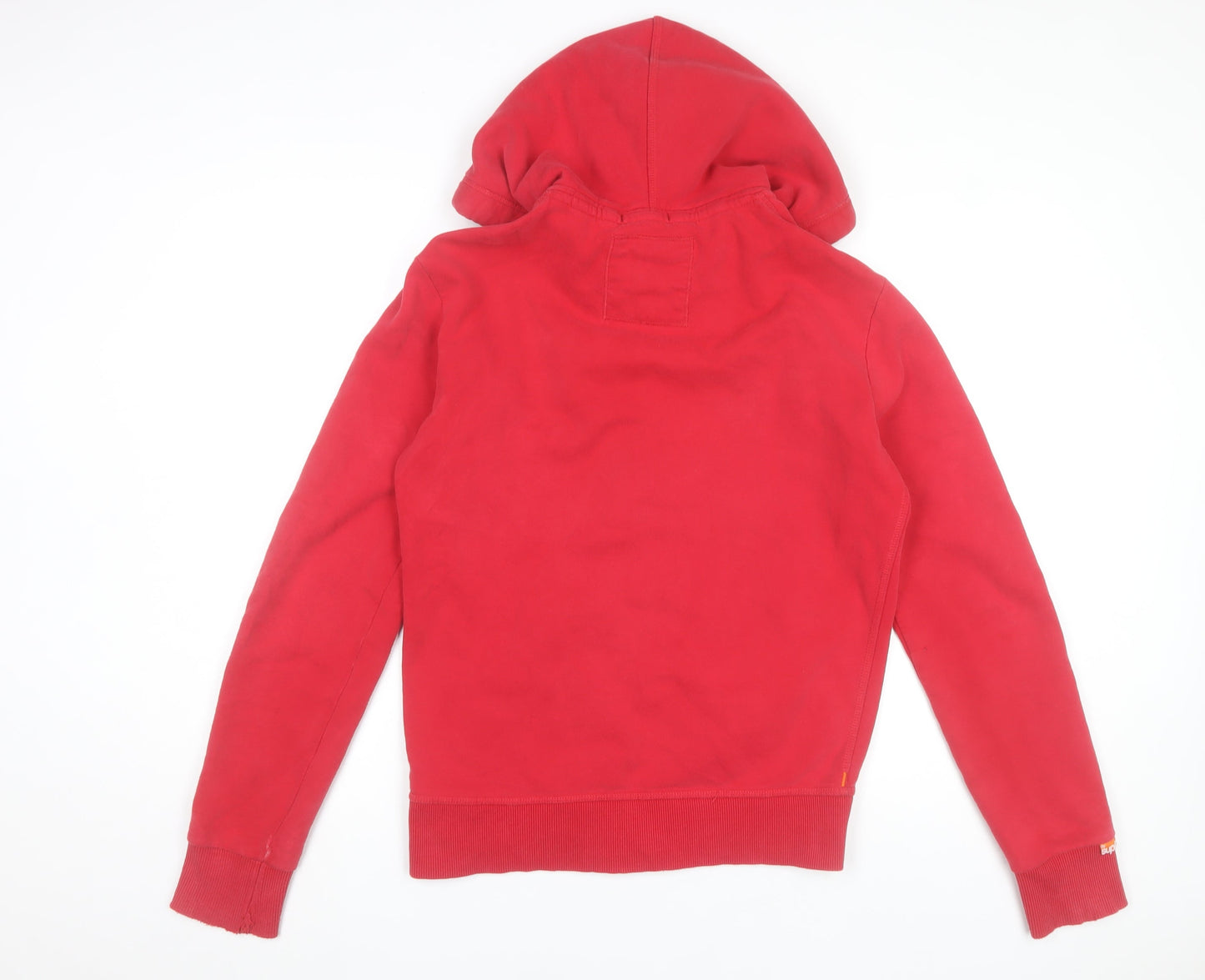 Superdry Mens Red Full Zip Hoodie Jacket Size S Regular Fit