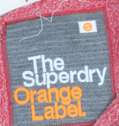 Superdry Mens Red Full Zip Hoodie Jacket Size S Regular Fit