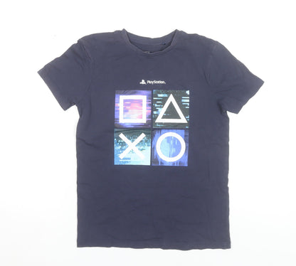 Fashion UK Boys PlayStation Blue Graphic T-Shirt 10-11 Years Casual Cotton