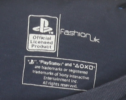 Fashion UK Boys PlayStation Blue Graphic T-Shirt 10-11 Years Casual Cotton