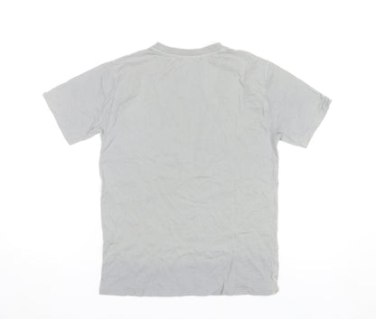 Zara Boys Grey Tiger Graphic T-Shirt 10 Years Short Sleeve Cotton
