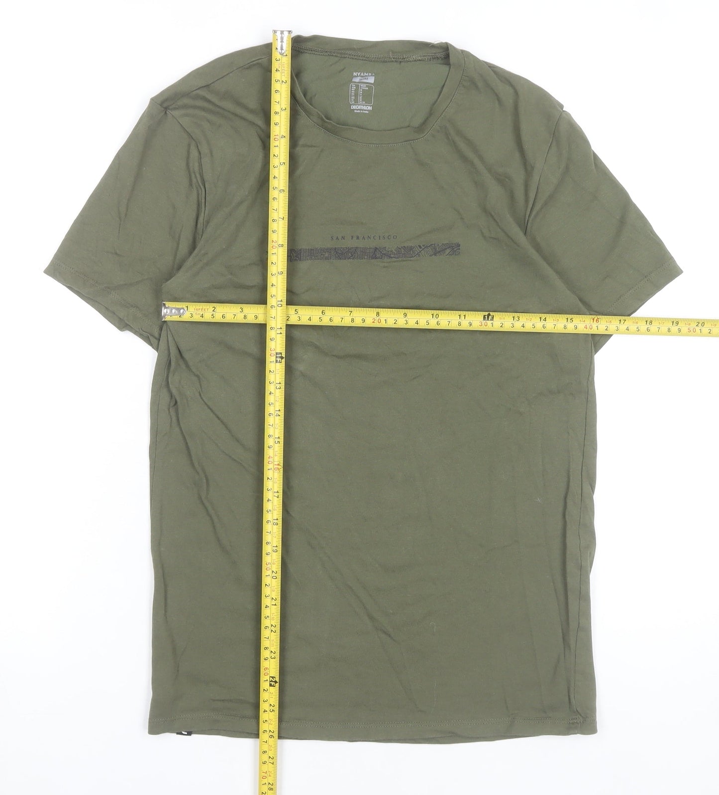 Mens UK Size M DECATHLON Green  T-Shirt