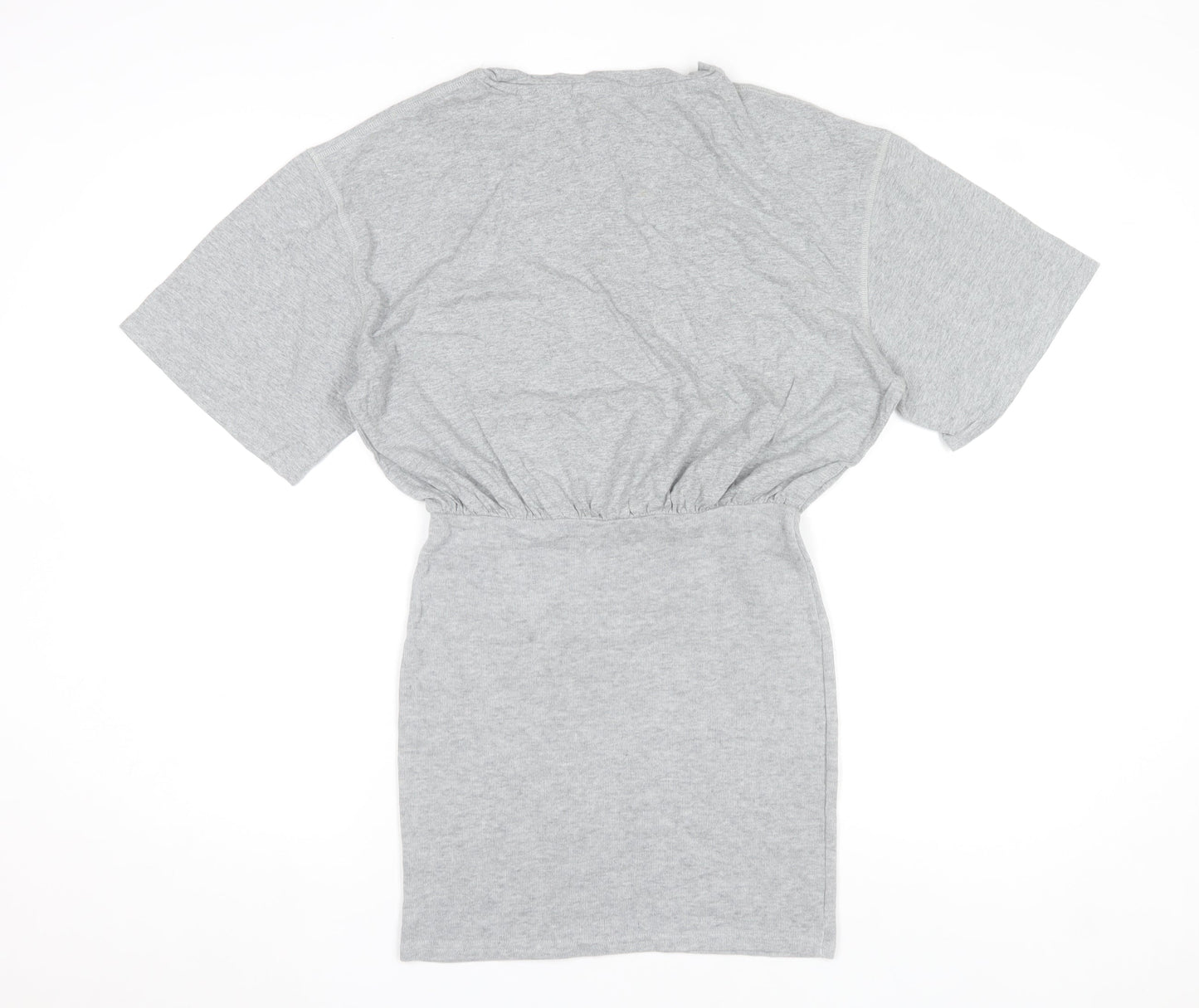 6ixty8ight Women's Grey T-Shirt Dress Size L Casual Jersey Cotton Blend