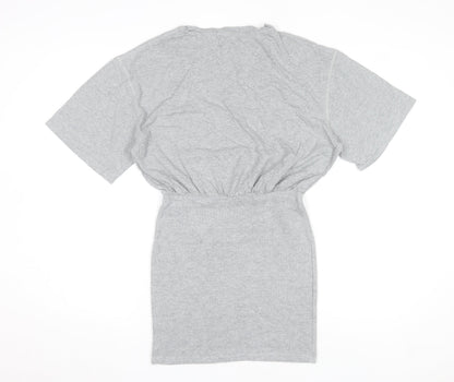 6ixty8ight Women's Grey T-Shirt Dress Size L Casual Jersey Cotton Blend