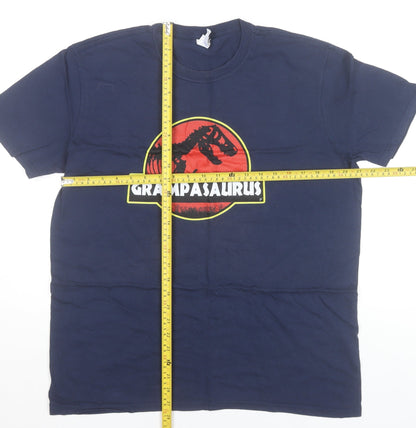 Mens UK Size L Gildan Blue  T-Shirt