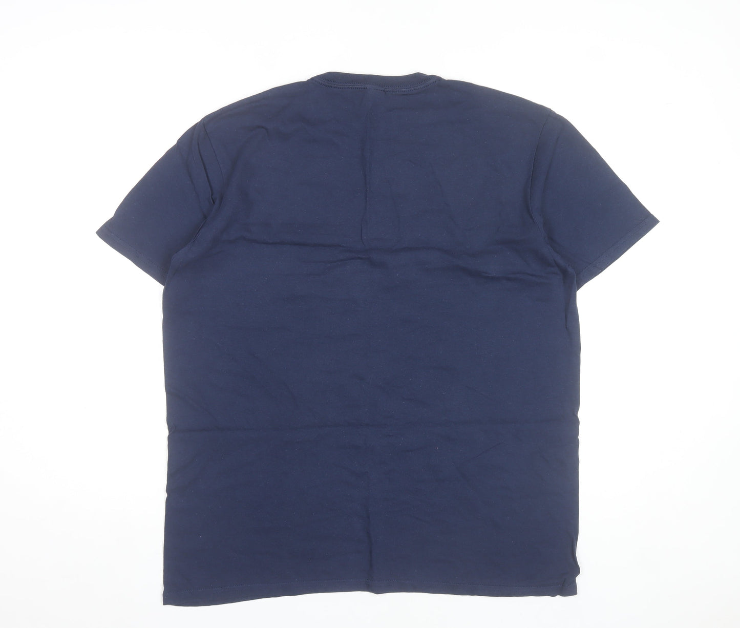 Mens UK Size L Gildan Blue  T-Shirt