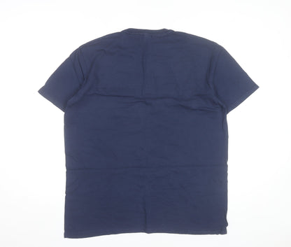Mens UK Size L Gildan Blue  T-Shirt