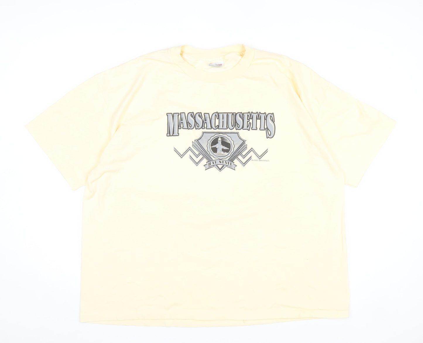 Mens UK Size 2XL Hanes Beige  T-Shirt