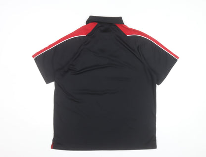 Cleckheaton RUFC Men’s Black Polo Shirt Size M 38/40 Embroidered Logo