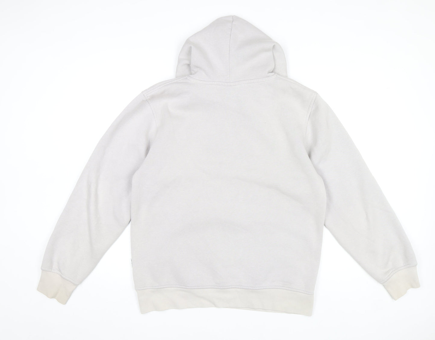 Nicce Mens Beige Pullover Hoodie Medium Regular Fit Logo Fleece