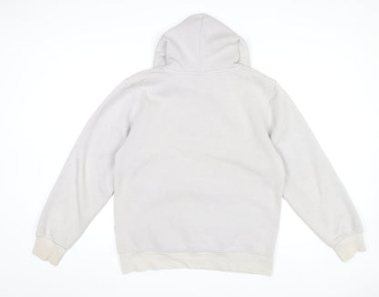 Nicce Mens Beige Pullover Hoodie Medium Regular Fit Logo Fleece