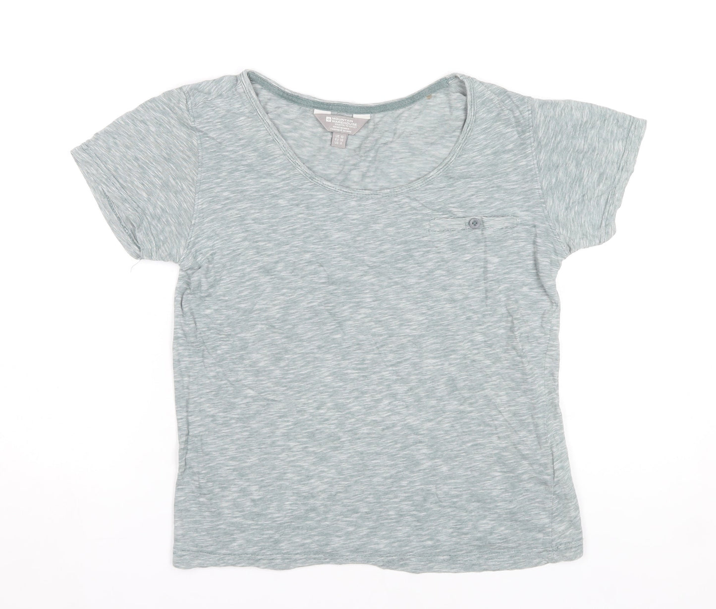 Womens UK Size 10 Mountain Warehouse Green Basic T-Shirt