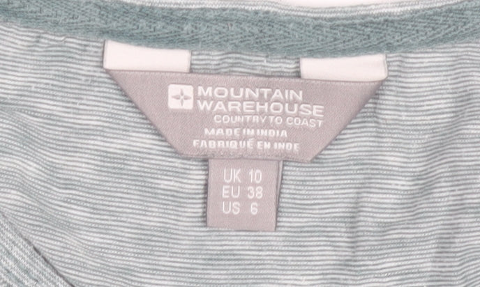 Womens UK Size 10 Mountain Warehouse Green Basic T-Shirt