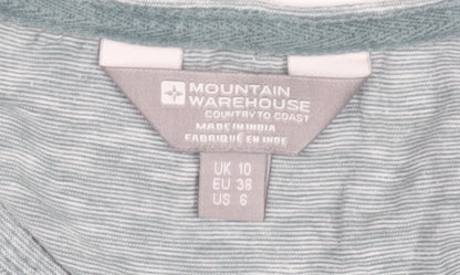 Womens UK Size 10 Mountain Warehouse Green Basic T-Shirt