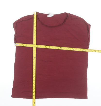 Vero Moda Women’s Red Sleeveless Basic T-Shirt Top Size S
