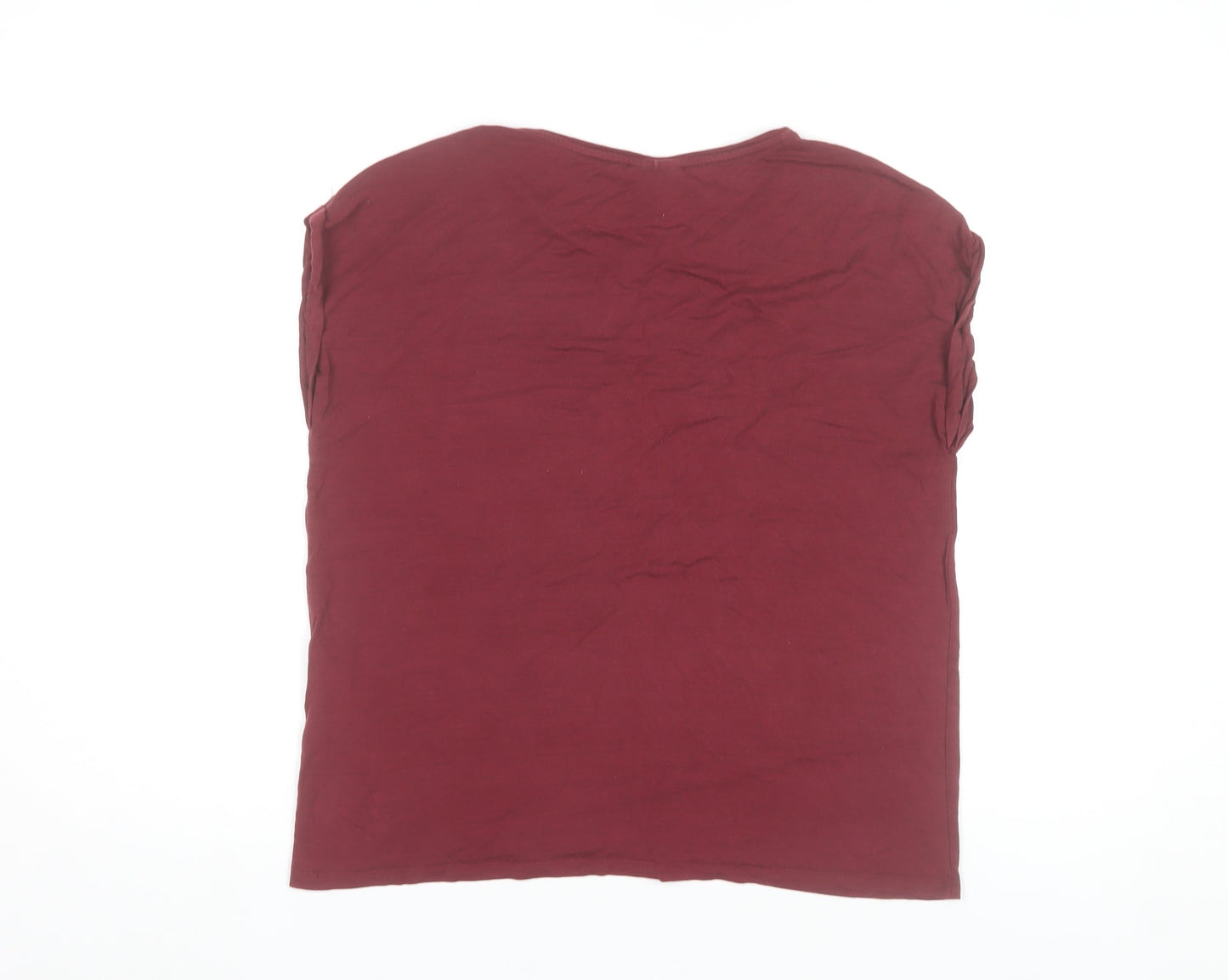 Vero Moda Women’s Red Sleeveless Basic T-Shirt Top Size S