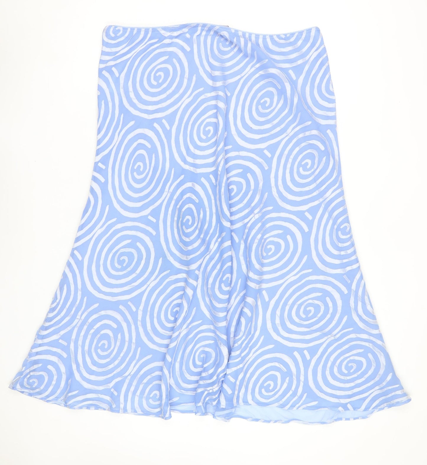 Jacques Vert Women’s Blue A-Line Midi Skirt UK 22 Geometric