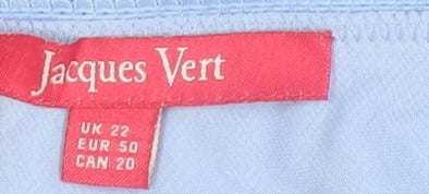 Jacques Vert Women’s Blue A-Line Midi Skirt UK 22 Geometric