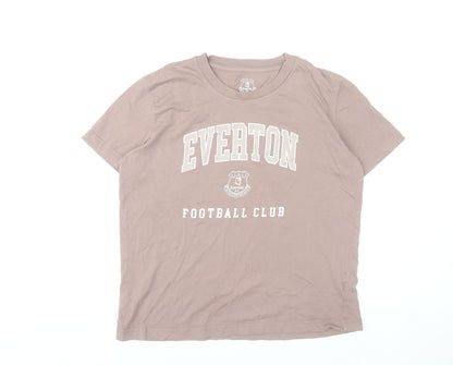 Everton Women Brown XS T-Shirt Short Sleeve Crew Neck Football Casual