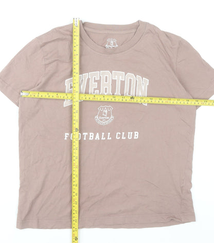 Everton Women Brown XS T-Shirt Short Sleeve Crew Neck Football Casual