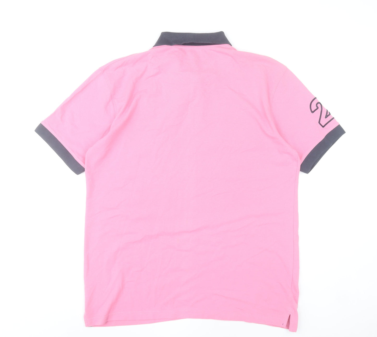 Urban Revival Men's Pink Polo Shirt Size M Cotton Blend Sports Style