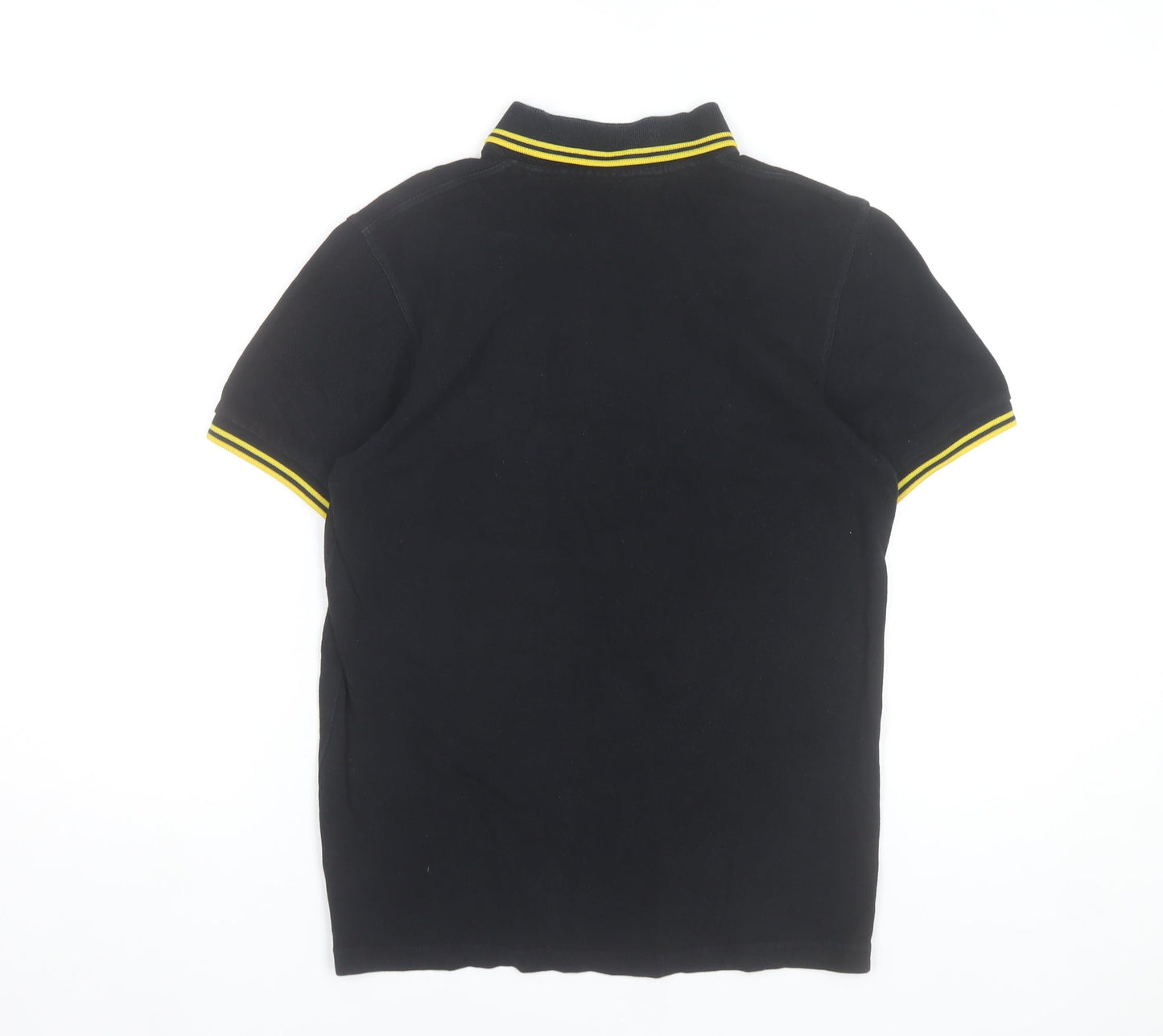 Fred Perry Men’s Black Polo Shirt S Slim Fit Cotton Logo