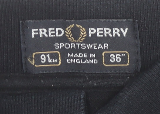 Fred Perry Men’s Black Polo Shirt S Slim Fit Cotton Logo