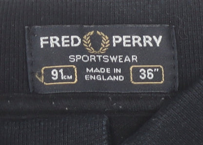 Fred Perry Men’s Black Polo Shirt S Slim Fit Cotton Logo