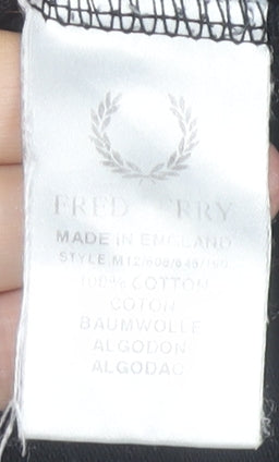 Fred Perry Men’s Black Polo Shirt S Slim Fit Cotton Logo