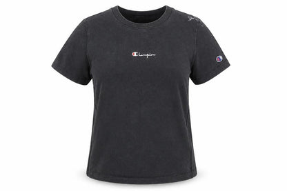 Womens UK Size M Champion Black Basic T-Shirt