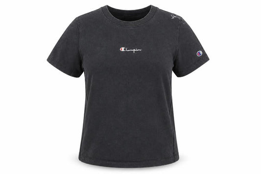 Womens UK Size M Champion Black Basic T-Shirt