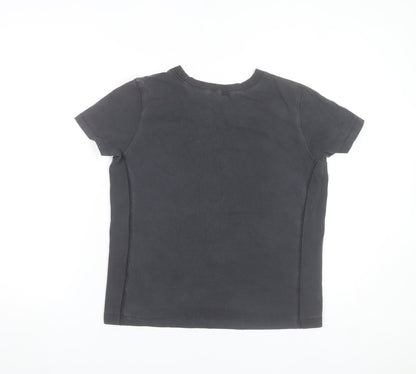 Champion Women Black Medium Basic Cotton Short Sleeve T-Shirt
