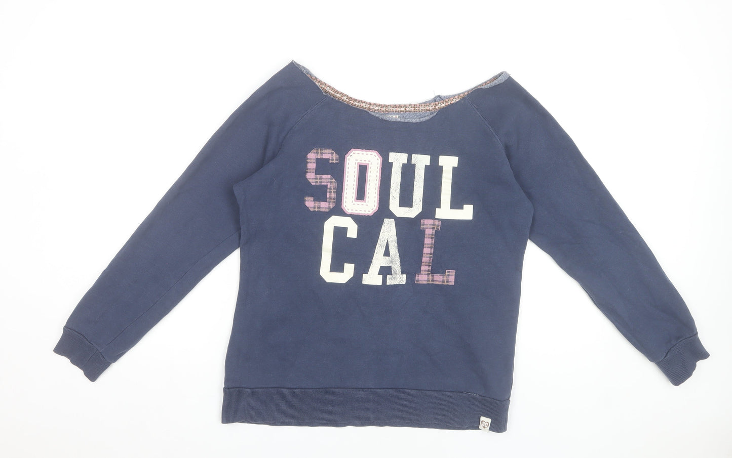 SoulCal Women’s Blue Sweatshirt Medium Logo Print Cotton Blend