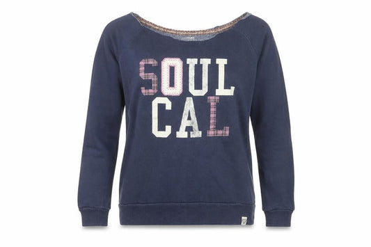 SoulCal Women’s Blue Sweatshirt Medium Logo Print Cotton Blend