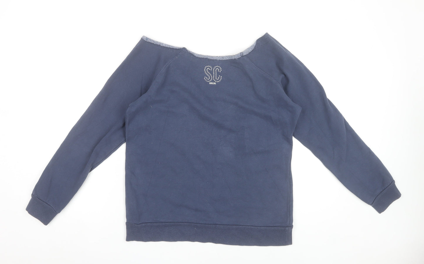 SoulCal Women’s Blue Sweatshirt Medium Logo Print Cotton Blend