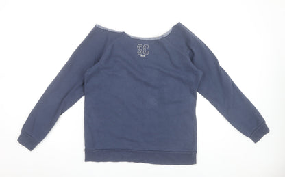 SoulCal Women’s Blue Sweatshirt Medium Logo Print Cotton Blend